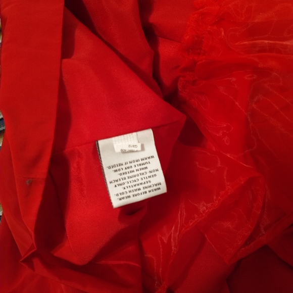 Jason Wu Neiman Marcus Lace Trim Dress Red 3T - Picture 8 of 11